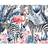 Origin Murals Zemingo Cobalt and Coral Mural Wall Decor