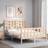 vidaXL Brown Bed Frame with Headboard 120 x 200 cm