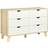 Homcom Dresser Storage Cabinet White/Brown Chest of Drawer 120x76cm