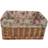 RED HAMPER Double Steamed Garden Rose Lined Willow Storage Basket