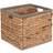 RED HAMPER Medium Square Water Hyacinth With Rope Border Basket