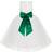 Ekidsbridal Junior Floral Lace Flower Girl Christening Baptism Dress - Ivory/Green