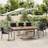 vidaXL Garden Table with Wooden Top Grey Poly Rattan and Solid Wood Acacia