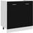 vidaXL Sink Bottom Black Engineered Wood Storage Cabinet