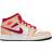 Nike Air Jordan 1 Mid GS - White Onyx/White/Cardinal Red/Light Curry