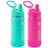 Thermoflask 16 oz kids water bottles stainless steel leak-proof straw lid vacuum