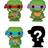 Funko Bitty Pop Teenage Mutant Ninja Turtles 8 Bit Raphael Pack