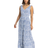 Roman Ditsy Floral Shirred Waist Maxi Dress - Blue