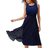 Roman Petite Velvet Pleated Midi Dress - Midnight Blue