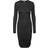 Noisy May Long Sleeved Ruched Dress - Black