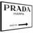Artgeist Inramad Tavla - Prada White Guldram 60x40 Poster