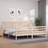 vidaXL Bed Frame with Headboard 200 x 200 cm