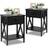 Vecelo Night Stands Bedside Table 30x40.1cm 2pcs