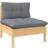 vidaXL Midterdel havesofa Modulsofa