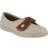 Mirak Beige Andrea Touch Fastening Slipper