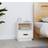 vidaXL 40 x 34 x 45 cm Massivt Fyrretræ Hvid Sengebord