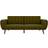 Novogratz Brittany Green Linen Sofa 207cm 3 Seater