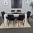Kosy Koala Kitchen White/Black Dining Set 140x80cm 7pcs