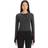 Icebreaker Women's 125 Zoneknit Long Sleeve Crewe, XS, Jet Heather/Black/Metro Heather/Cb