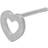 Stine A Petit Open Love Heart Earring - Silver