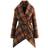 Chicwish Women's Turn Down Shawl Collar Wool Coat - Caramel