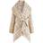 Chicwish Women's Turn Down Shawl Collar Wool Coat - Camel