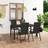 vidaXL 5 Piece Garden Black Patio Dining Set, 1 Table incl. 4 Chairs