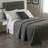 Paoletti Brooklands Velvet Bedspread Pink, Grey