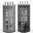 tectake Fireplace accessories Set grey