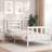 vidaXL Frame with Headboard White White