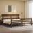 vidaXL Bed Frame with Headboard Honey