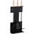 Relaxdays Modern Fireplace Set 4-Piece Black