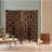 DARK BROWN 4 Swirl Screen Room Divider