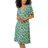 Roman Petite Floral Print Stretch Jersey Dress - Blue