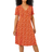 Roman Petite Floral Print Stretch Jersey Dress - Red