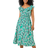 Roman Petite Floral Shirred Waist Dress - Green