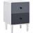 Homcom Simple Grey Bedside Table 38x39.8cm