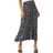 Roman Ditsy Floral Print Midi Skirt - Black