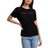 Roman Lace Detail Jersey T-Shirt - Black