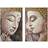 Dkd Home Decor Buddha Painting 80 x 3 x 120 cm Oriental 2 Units Framed Art