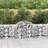 vidaXL Arched Gabion Baskets 4 Iron Silver