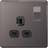 BG Black Nickel 13A 1 Gang Double Pole Switched Socket