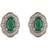 Ornate Emerald and Diamond Yellow Gold Stud Earrings GE2414G