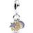 Pandora Bicolor Celestial Triple Charm Pendant - Silver/Gold/Transparent/Blue