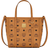 MCM Aren Top Zip Shopper Mini - Cognac