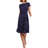 Roman Spot Print Jersey Stretch Dress - Navy