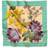 Flora Danica Denmark Harlequin Flower Sidenscarf