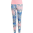 adidas Dance Allover Print Leggings - Pink/Blue/Silver