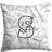 Caroline's Treasures Letter S Musical Note Complete Decoration Pillows White, Black (35.6x35.6cm)