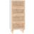 vidaXL Massivt Fyrretræ og Naturlig Rattan Hvid 40 x 30 x 90 cm Opbevaringsskab